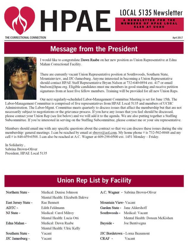 Correctional Connection Newsletter - May 2019