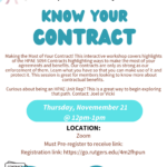 November 21 Know Your Contract Training