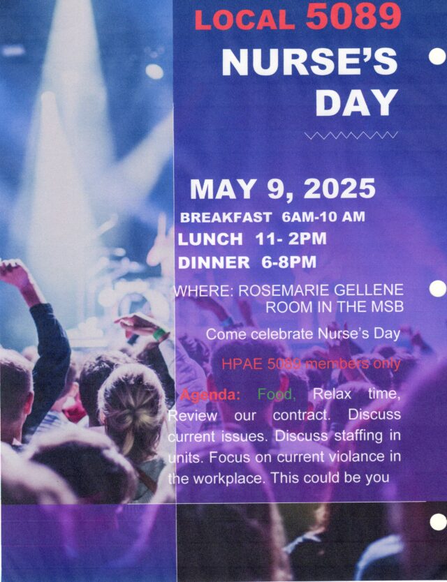 HPAE local 5089 Nurses Day Celebration, May 9