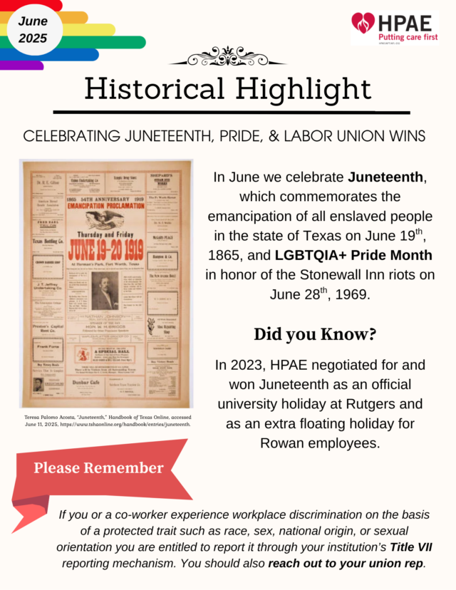 Get Involved as HPAE 5094 Celebrates Pride and Juneteenth!